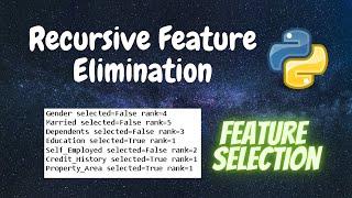 Recursive Feature Elimination (RFE) | Feature Selection | Python