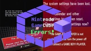 Nintendo GameCube All Errors! + forgotten Wii Error