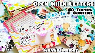 What's Inside Open When Letters ( 50 ) Handmade | Long distance gift ideas | S Crafts