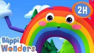 Paint a Rainbow | Blippi Wonders | Moonbug Kids - Play and Learn