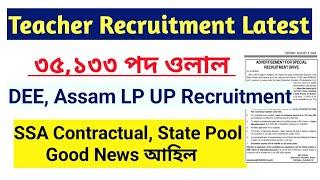 DEE LP UP Recruitment 2024- 35,133 Posts Advertisement Public || Assam Teacher Recruitment