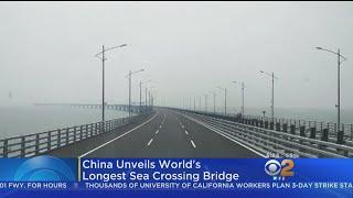 China Unveils World's Longest Sea Bridge