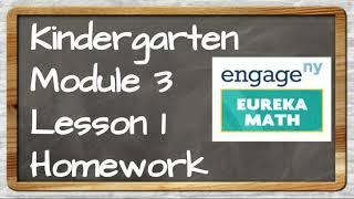 Eureka Math Kinder Module 3 Lesson 1 Homework