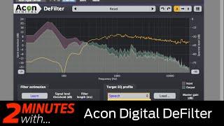 Acon Digital DeFilter plugin in action