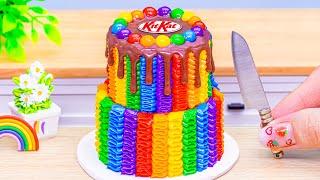 Beautiful Rainbow Melted Chocolate Cake1000+ Miniature Rainbow Cake DecoratingBest Of Tiny Cake