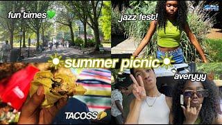 SUMMER PICNIC VLOG| jazz fest, TACOS, and more! | Camryn Attis |