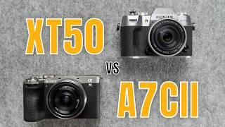 FUJI X-T50 vs. SONY A7CII: Which is Better?