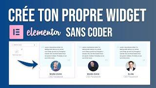 Créer un Widget Elementor personnalisé, sans coder