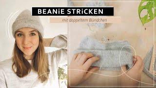 Einfache Mützen Strickanleitung | Beanie mit doppeltem Rand stricken