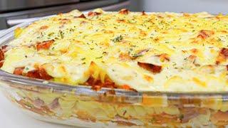 SURPREENDA SUA FAMÍLIA COM UMA RECEITA DE MACARRÃO COM LINGUIÇA CALABRESA GRATINADO E MUITO SABOROSO