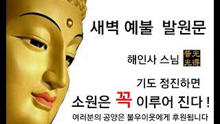 【소원성취기도】금전운 과 소원을 들어주는 불경(새벽 예불 발원문)(내 안의 부처님 / BoGwangTemple)