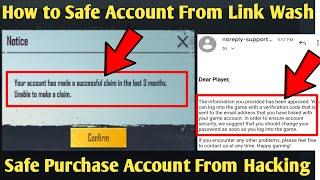 Safe Your Purchase Account From Link Wash | How to Safe BGMI Account From Hacking | Account Recovery