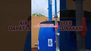 Filter air sumur bor bau karat, berminyak, mengandung zat besi. Langsung dari mesin pompa