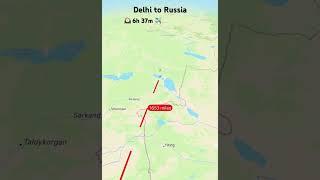 India to Russia flight route, #india #shortsfeed #america #delhi #russia #viral #modi #moscow