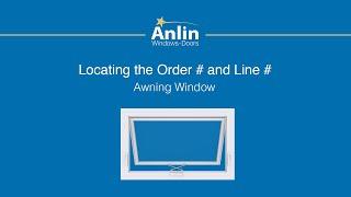 Locating the Order Number on Your Anlin Awning Window