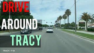 Tracy California, Driving Thru downtown, USA 2022