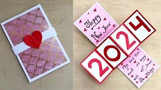 DIY - Happy New Year 2024 Card | New Year Greetings Card | Handmade Card For New Year