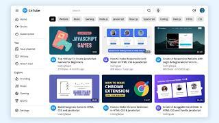 Build A YouTube Clone in HTML CSS & JavaScript | Website like YouTube in HTML CSS & JavaScript