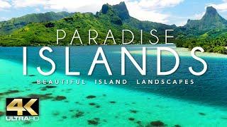 PARADISE ISLANDS IN 4K DRONE FOOTAGE (ULTRA HD) - Beautiful Island Landscapes Footage UHD