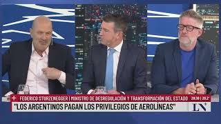 Federico Sturzenegger: "Los argentinos pagan los privilegios de aerolíneas"