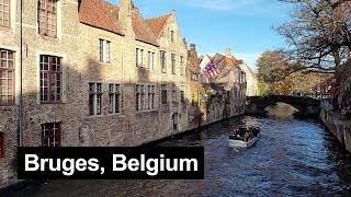 Bruges (Belgium) walking tour, 26 November 2022 [4K]