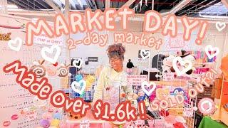  ️ 2- DAY MARKET VLOG | Made over $1.6k? | Market tips! ️ 