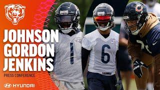 Johnson, Gordon and Jenkins on competing, team growth and Caleb Williams | Chicago Bears