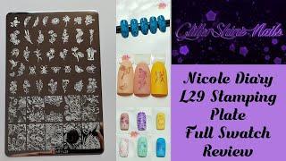 Nicole Diary L29 Stamping Plate Full Swatch Review