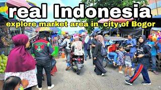JELAJAHI KAWASAN PASAR di KOTA BOGOR Indonesia  walk tour market