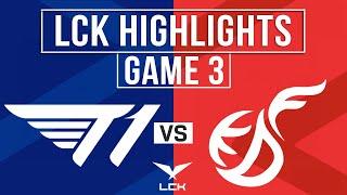 T1 vs KDF Highlights Game 3 | LCK 2024 Summer | T1 vs Kwangdong Freecs