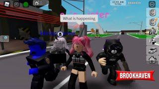 BROOKHAVEN ROLEPLAY | ALEX AND AXLE PLAYING AS POLICE OFFICER ‍️