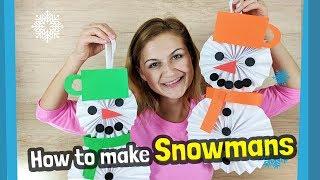 How to make Easy Paper Snowman Craft