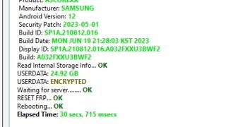 Samsung A032f FRP bypass android 12 u3 test point *#0*# not working EFT PRO