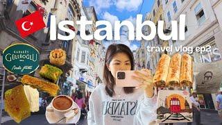 istanbul travel vlog | grand bazaar, karakoy, turkish street food, cafe hopping, baklavas EP2