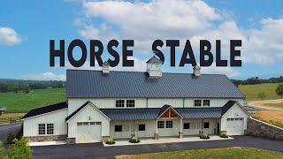 Touring a brand new HORSE STABLE