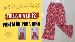 PASO A PASO!!! PANTALÓN PARA NIÑA, TÉCNICA P/ TALLAS 4 A LA 12 O A LA MEDIDA, COSTURA PRINCIPIANTES