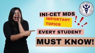 Important topics for INI-CET MDS 2024 - (subject wise) #inicetmds #dentowoman