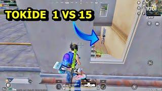 TOKİDE 1 VS 15 MÜTHİŞ MAÇ ! BATUR GAME SOLO SQUAD PUBG MOBİLE