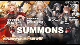 Arknights Summoning on Archetto & Blemishine Banner