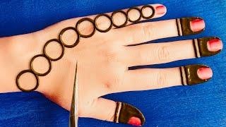 Easy Trick! Beautiful Stylish Back Hand Arabic Mehndi Design-Jewellery Mehandi Design- Simple Henna