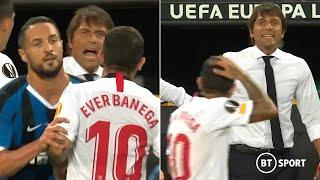 "I'll see you after the game!" Antonio Conte and Ever Banega get into argument during UEL final