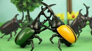 대왕 장수풍뎅이 결투 - 뽀로로대왕 vs 패티여왕 뽀로로 장난감 애니 (Giant Beetle fight with Pororo Friends)