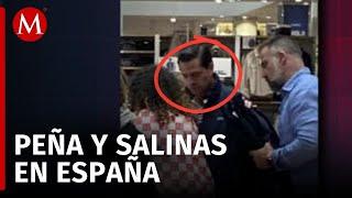 Enrique Peña Nieto y Salinas de Gortari vistos en público en España