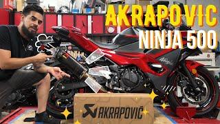 Kawasaki Ninja 500 Akrapovic Exhaust Step by Step Instructions and Sound Test