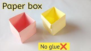 DIY paper box|Easy origami paper box|How to make paper box without glue|No glue paper craft|DIY box