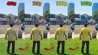 GTA 5 : Resolution Comparison 480p vs 720p vs 1080p vs 1440p