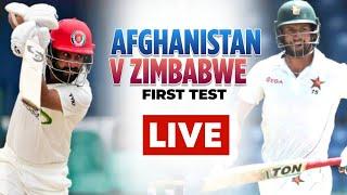 Afghanistan vs Zimbabwe 1st Test LIVE | Action from Queen's Sports Club