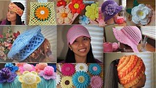 2019 Crocheted Hats & Headband | Flowers & Ideas | Lyza Walters