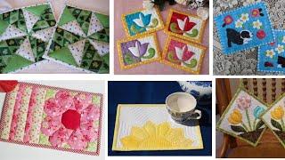 beautiful Mug rug and beautiful Quilted placemat, zafa art