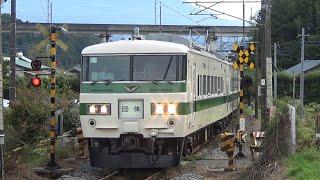 吾妻線 9533M 団体列車 185系C1編成 新幹線リレー色　金島→祖母島にて　/Japanese Trains 185Series